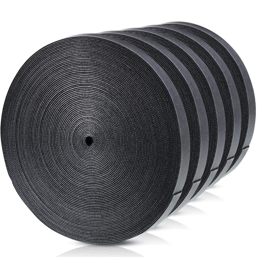 Image of WILLBOND 5 Rolls of Fastening Tape Cable Ties Reusable Fastening Nylon Tape Double Side Hook Roll Hook and Loop Straps Wires Cords Management Wire Organizer Straps (3 /4 Inch X 90 ft)