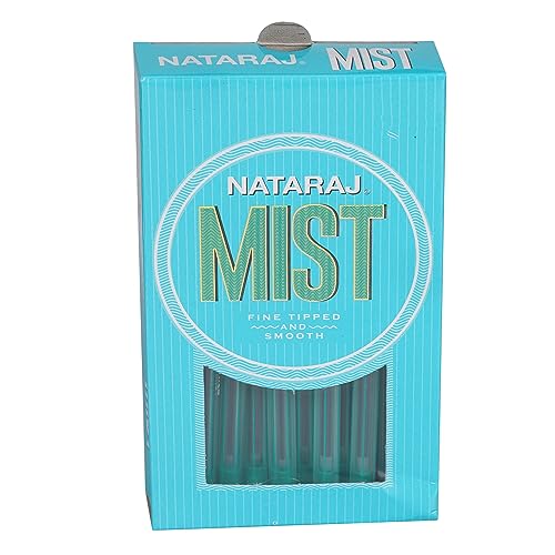 Bolígrafo cómodo NATARAJ 621 verde de trazo suave y forma hexagonal, paquete de 20