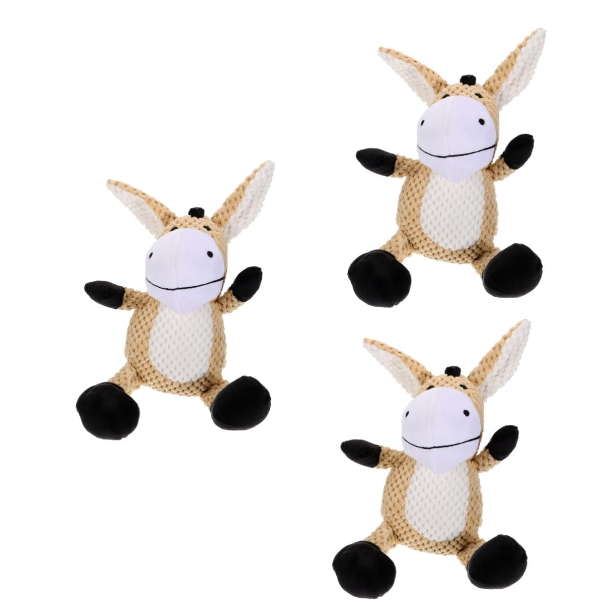Sosoport 3pièces Squeaky Dog Toy Plush Interactive Puppy Teething Chew Toy Jouet Peluche pour Chiens Résistant Et Amusant pour Soulager Ennui Comportements Destructeurs