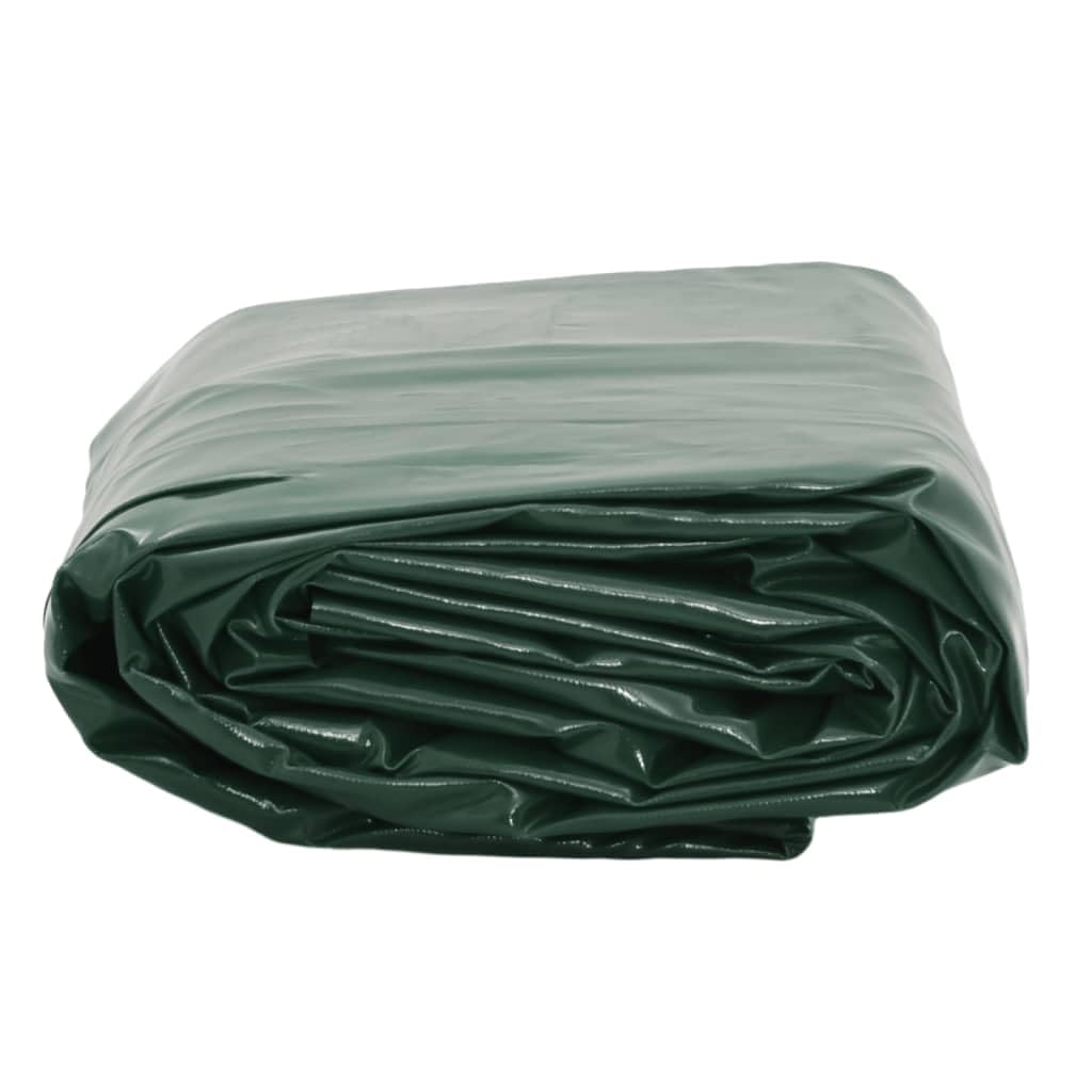 Telone verde 4 x 6 m, 650 g/m², rivestito in PVC, resistente alle intemperie, per giardino, terrazza, balcone, garage, per mobili in legno, auto, barca, rimorchio
