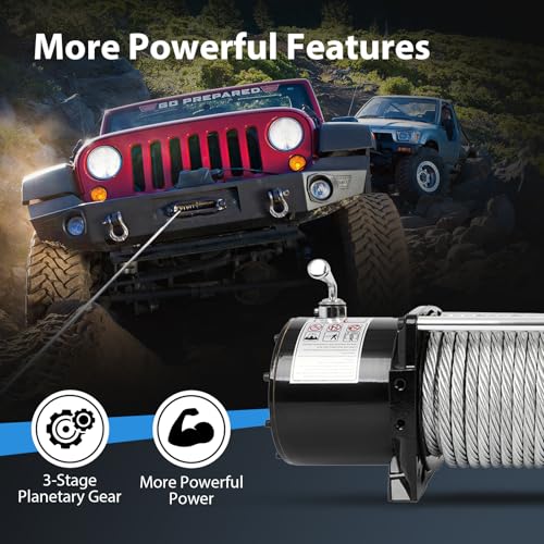 Winch Eléctrico 18000lbs 12V con Control Remoto miniatura 3