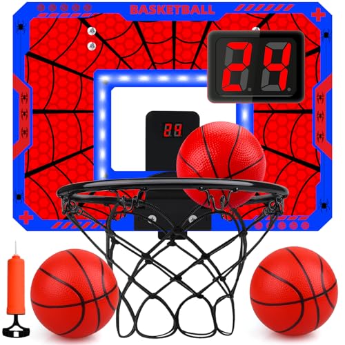 Auney Mini Basketballkorb Kinder Indoor,Basketball Korb im Zimmer Wandmontage mit Elektronische Anzeigetafel,Kinderspielzeug Basketball Geschenk Junge 3-8 Jahre Auney Mini Basketballkorb Kinder Indoor,Basketball Korb im Zimmer Wandmontage mit Elektronische Anzeigetafel,Kinderspielzeug Basketball Geschenk Junge 3-8 Jahre