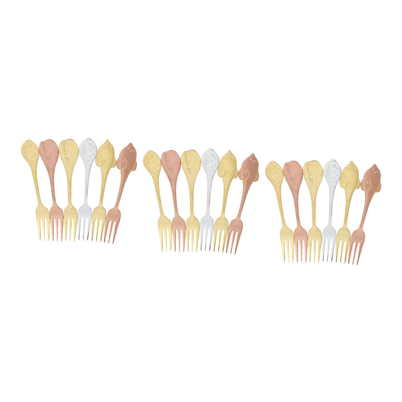 Amosfun 18 Pièces Fourchette Alimentaire Fourchettes À Dessert En Étui À Tronçonneuse Couverts En Acier Inoxydable Petites Fourchettes À Dessert Mini À Dessert