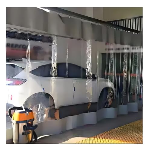 Zfmnoyev Garage Divider Curtains, Transparent PVC