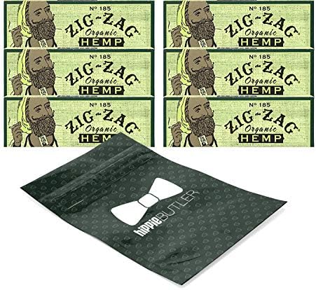 Zig Zag Organic 1 1/4 Rolling Papers (6 Packs) with Smell Proof Pouch