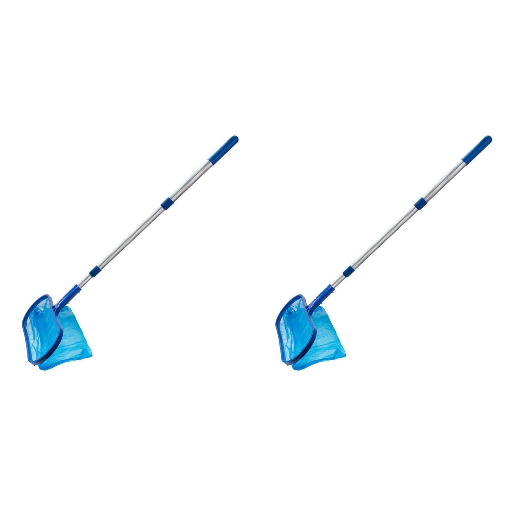 Hndhbfgrt 2X Swimming Pool Accessories Skimmer Net with Adjustable Telescopic Pole Deep Bag Net Water Debris Cleaning Net