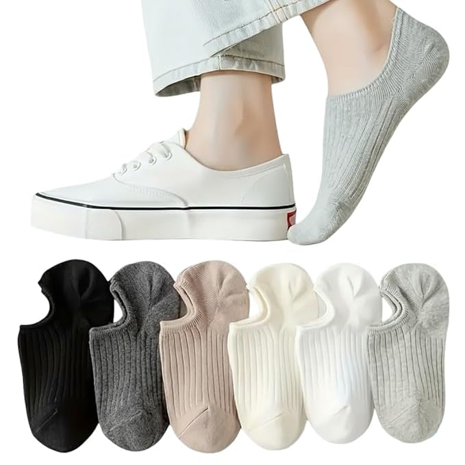 6 Pairs Ankle Length Cotton Socks for Women & Girls – Soft Stretchy Multi-Color Comfort Socks for Running, Sports & Casual Wear-image-30