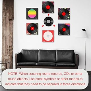 KASESSS Lot de 24 Pièces Accroche Vinyle Mural Petit, Support Vinyle Mural en Acrylique, Porte Vinyle Mural Autocollant, Etagere Vinyle sans Percer Etagere Transparente pour Disque Vinyle CD et DVD - Les Beatles, Paul McCartney, John Lennon, RIngo Starr, George Harrison KASESSS Lot de 24 Pièces Accroche Vinyle Mural Petit, Support Vinyle Mural en Acrylique, Porte Vinyle Mural Autocollant, Etagere Vinyle sans Percer Etagere Transparente pour Disque Vinyle CD et DVD – Image 7