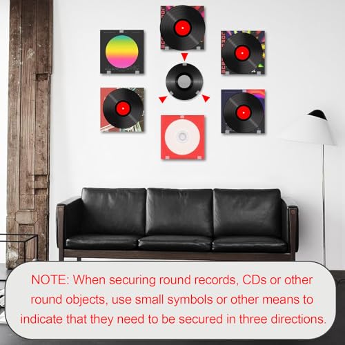 KASESSS Lot de 24 Pièces Accroche Vinyle Mural Petit, Support Vinyle Mural en Acrylique, Porte Vinyle Mural Autocollant, Etagere Vinyle sans Percer Etagere Transparente pour Disque Vinyle CD et DVD - Les Beatles, Paul McCartney, John Lennon, RIngo Starr, George Harrison KASESSS Lot de 24 Pièces Accroche Vinyle Mural Petit, Support Vinyle Mural en Acrylique, Porte Vinyle Mural Autocollant, Etagere Vinyle sans Percer Etagere Transparente pour Disque Vinyle CD et DVD – Image 8
