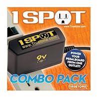 1 SPOT 9V DC Power Adapter Multi-Plug 8 Cable 2 Battery Clip Converters, (2) 3.5mm (1/8") Converters and an L6 Converter for Line 6 modeling pedals Takes up only one spot on your power strip! Handles up to 1700mA - the 1 SPOT can easily power your en...