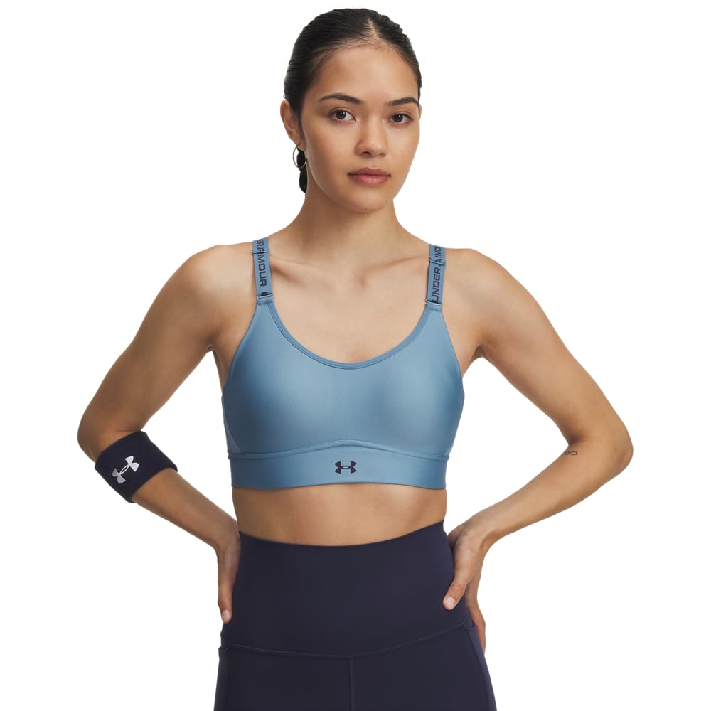 Under Armour Women's Armour Mid Heathered Sports Bra
