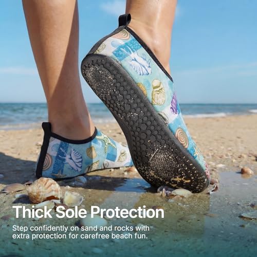 Image of Water Shoes for Women Men Quick-Dry Aqua Socks Swim Beach Outfits Barefoot | Yoga Exercise Wear Sport Accessories Pool Camping Must Haves River Hiking Youth Adult