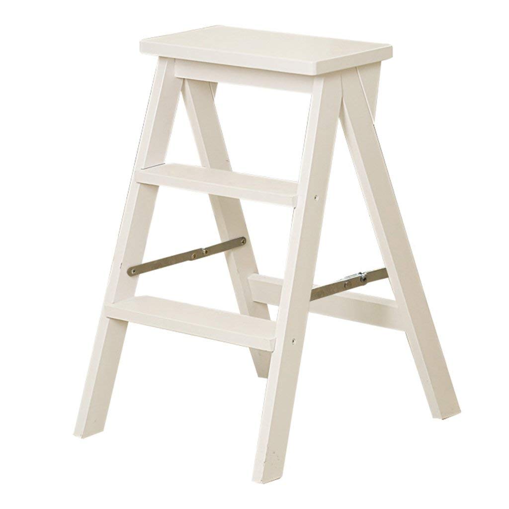 Escabeau pliant en bois à double usage et chaise échelle