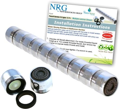 10 pc Lifesaver Pro-PACK 0.5 Gpm Pressure Compensating/Multiple Laminar Stream Bathroom Faucet Aerator | Low Flow Control