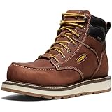 KEEN Utility Men's Cincinnati 6' Composite Toe Waterproof Wedge Work Boots, Tuscan Red/Sandshell, 14
