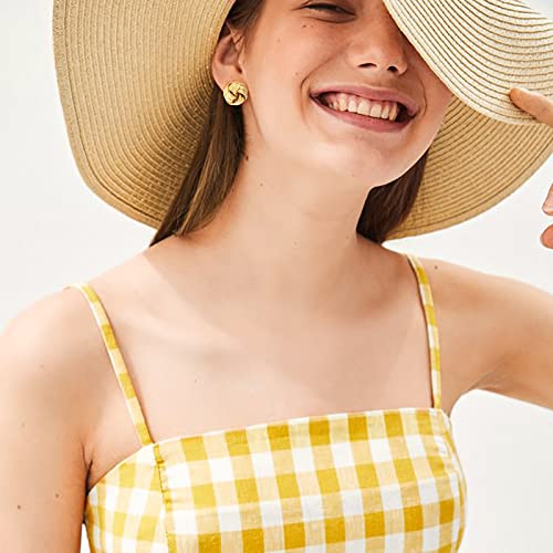 Love Knot Stud Earrings 14K Gold Plated 925 Sterling Silver Post Stud Earring Dainty Hypoallergenic Gold Earrings For Women Girls #TOP4