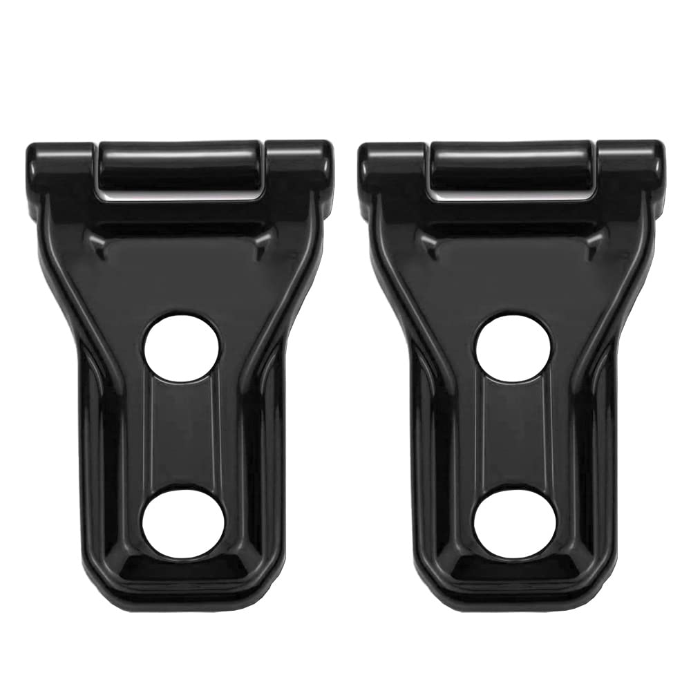 TOTMOX Front Engine Hood Hinge Cover Trim Exterior Accessories Decoion Compatible with Jeep JL JLU Wrangler & Unlimited 2018-2021 (2 PCS) Black
