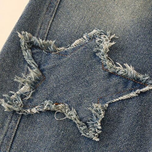 Boys Denim Pants Baggy Straight Wide Leg Y2K Elastic Waist Jeans Casual Loose Fit Jeans for Kids Teen2