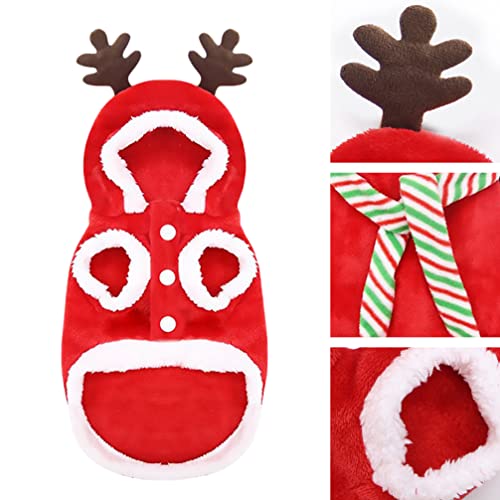 Disfraz para perros y cachorros Reno Navidad POPETPOP XS miniatura 3