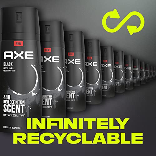 Axe S5 Black Mens Body Spray Deodorant 48Hr Odor Protection Frozen Pear & Cedarwood Aluminum Free Deodorant Body Spray thumb #8