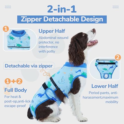 Couches lavables pour chien combinaison de récupération post-opératoire - 4