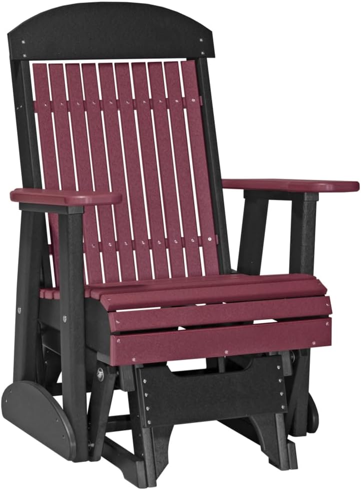 Furniture Barn USA Poly Lumber 2' Classic Glider, Antique Mahogany