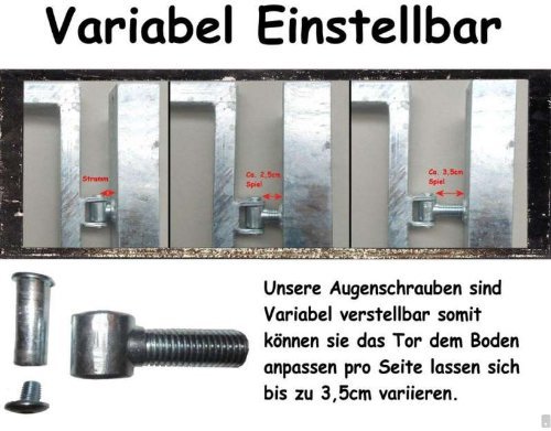 SRM Design Doppelflügeltor Einfahrtstor Gartentor Matten-Tor Hoftor Anthrazit 250cm x 123cm