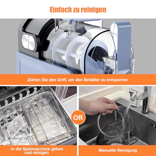 2L Slush Maschine für zu Hause, Slushie Maschine mit Selbstreinigung, keine Eis erforderlich, 5 Voreingestellte Programma, für die Slushie, kalte Getränke, Gekühlten Kaffee, Milchshake & Margaritas – Bild 7
