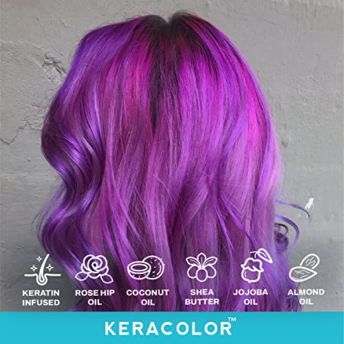 Keracolor Clenditioner Purple Hair Dye - Semi Permanent Hair Color Depositing Conditioner, Cruelty-Free, 33.8 Fl. Oz. #TOP1