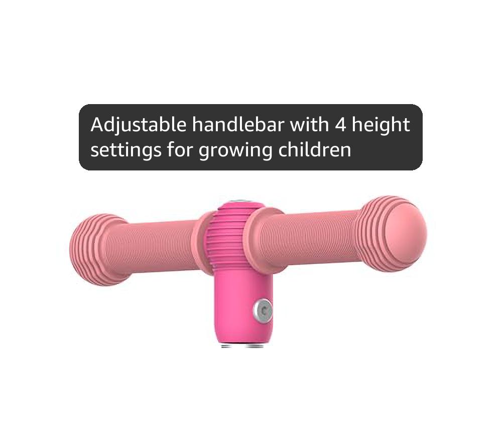 Gotrax KS3 Pro Folding Kick Scooter for Kids, One Key Removable Seat & 3 Extra Wide PU Light-Up Wheels and Anti-Slip Deck, Adjustable Height Handlebar and Lean-to-Steer Scooter for Children Aged 2-8