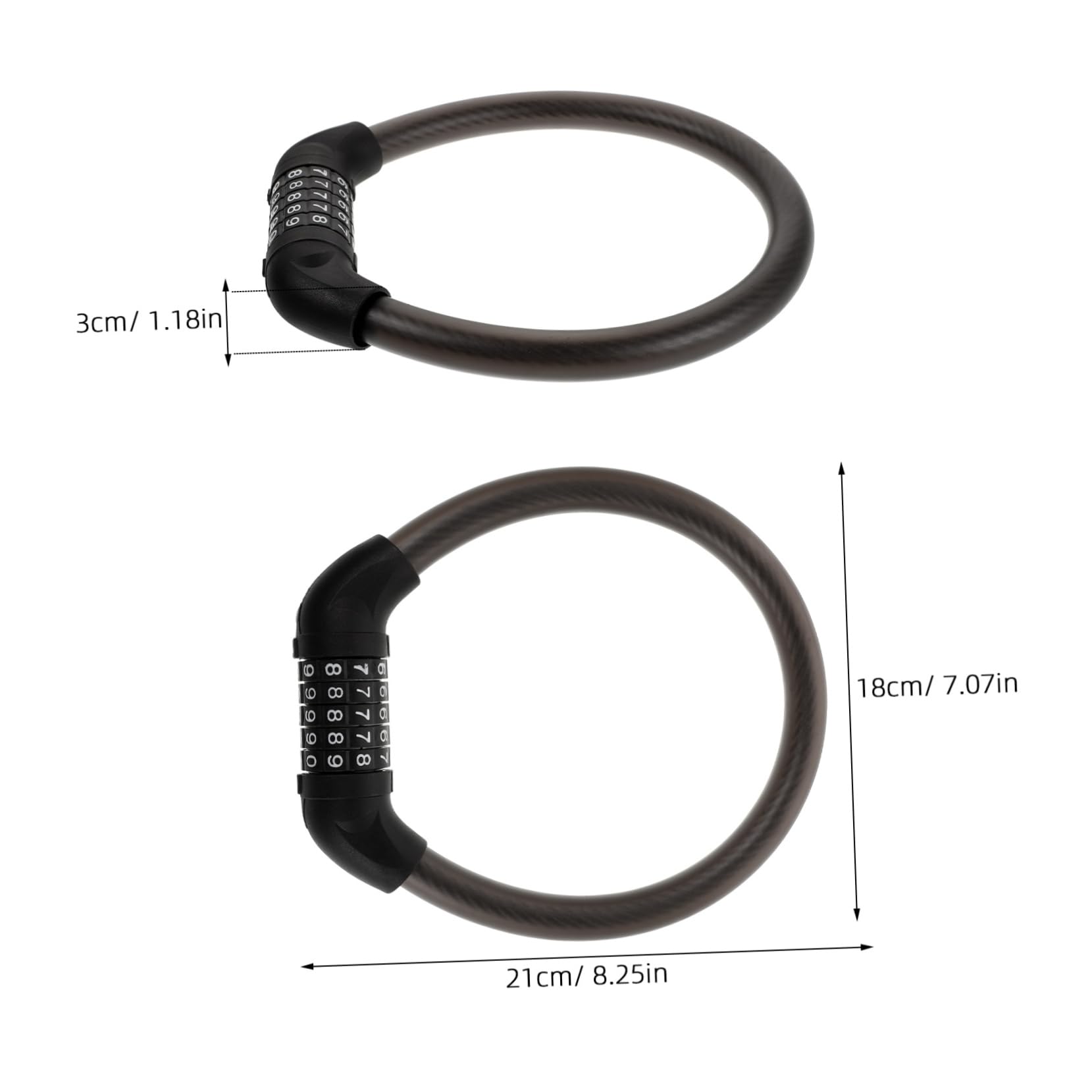 BESTonZON Heavy Duty Bike Lock Chain with High Security Password Portable Splashproof Bicycle Lock with Thickened Strap for Electric Bikes and Conditions