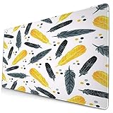 marabufedern gelb ✿BESTES GESCHENK: Einzigartige, fantastische Muster, lebendige Farben, beste Geschenkidee. GROSSE DEKORATION FÜR WORKING DESKTOP ist ein großartiges Geschenk für diejenigen, die alles haben!