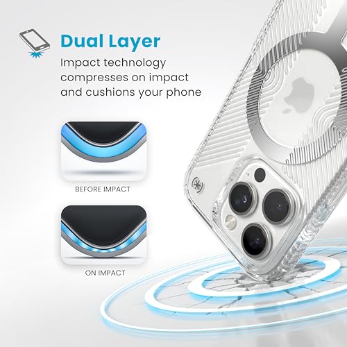 Image of Speck Presidio Clear /Chrome MagSafe iPhone 16 Pro Case