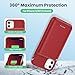 Feob Battery Case for iPhone 11/XR,[2025 Upgraded] 7500mAh Ultra-Slim Portable Extended Charger Case Cover for iPhone 11/XR Charging Case (6.1 Inch)-Red