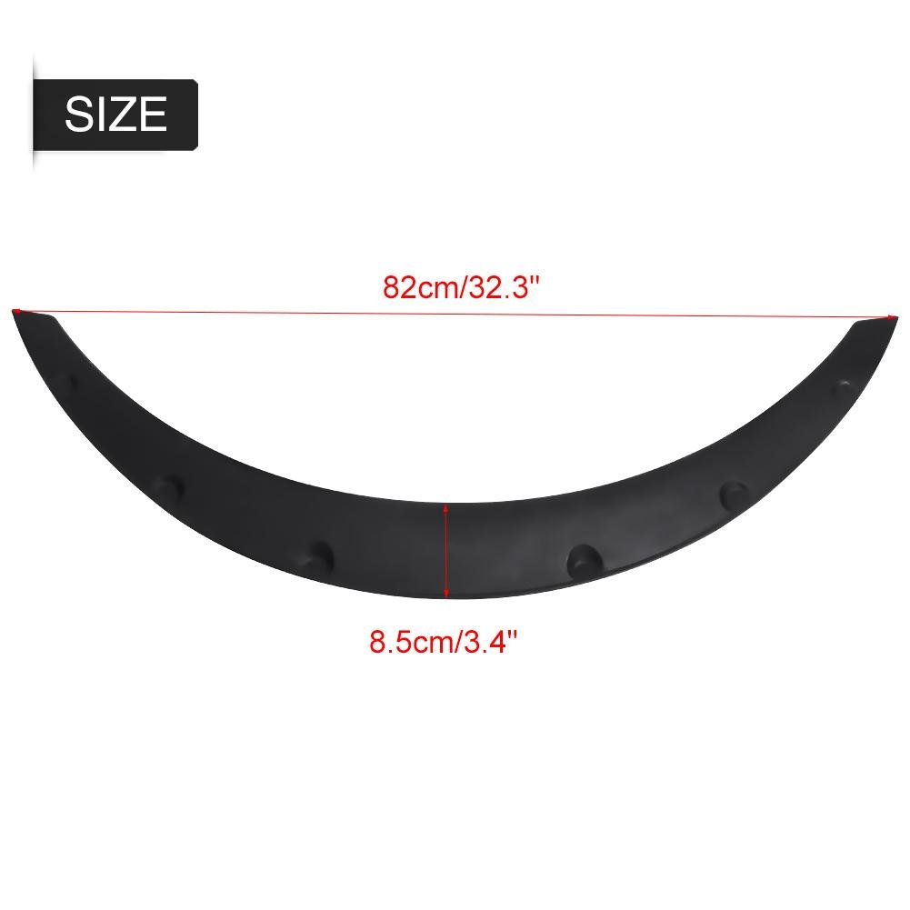 4 pièces Ailes de Voiture, Auto Fender, Autocollants Sourcils Protecteur Garde-Boue Décoration Voiture Passage De Roue Extensions/Ailes (82cm)