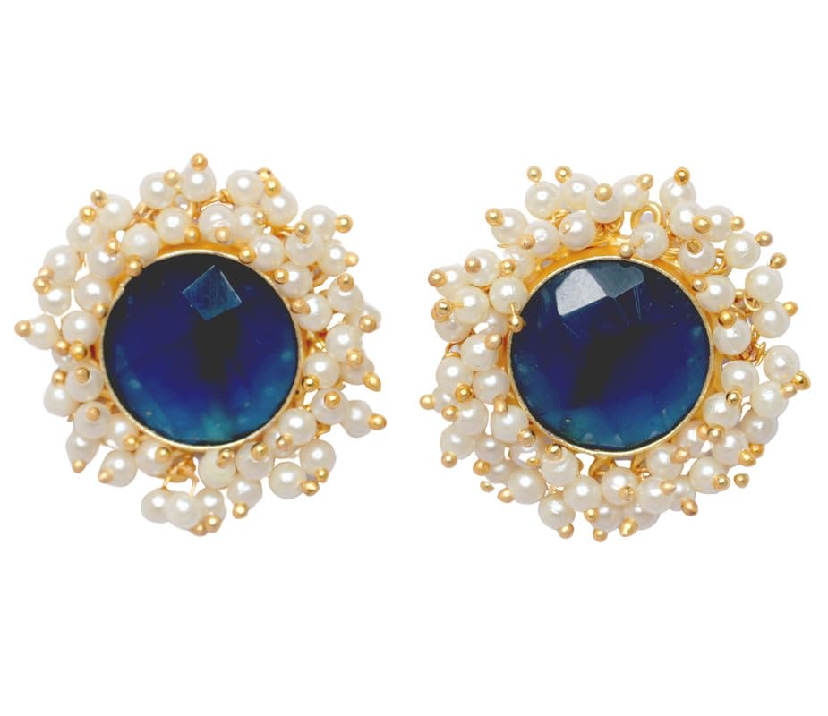 JANAKSH Handmade Gold Plated Ear Studs|Earrings For Women & Girls|Womens Stud Earrings (B0CVH2FP8D) Amazon Price History, Amazon Price Tracker