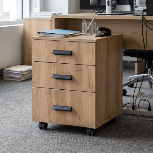Image of FFO Modern Bedside Table with Drawer & Open Shelf, Wooden Top with Metal Frame, Compact Nightstand for Bedroom, End Table for Living Room