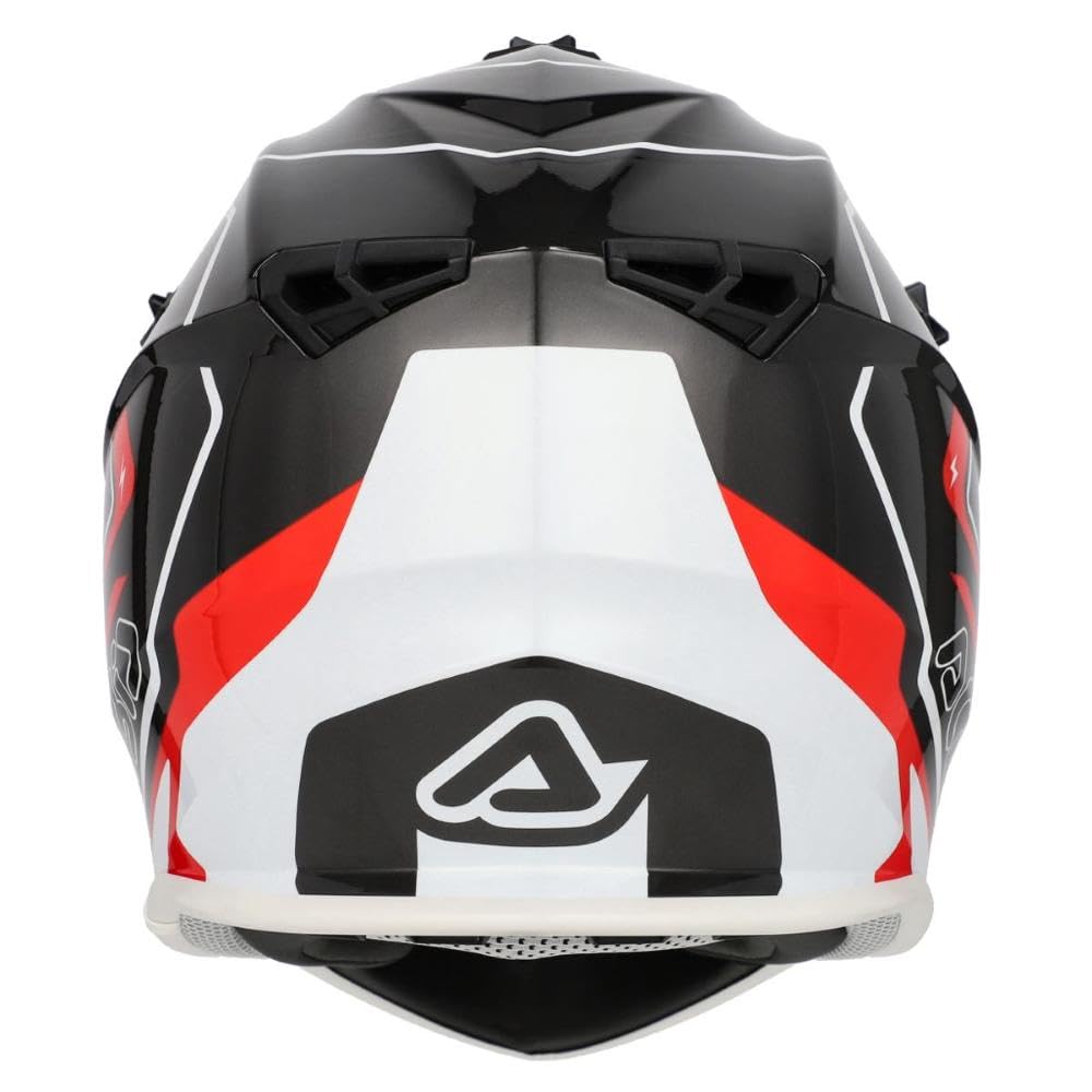 Casco Cross Acerbis Linear ECE 22/06 Grigio Rosso taglia L (59-60 cm)