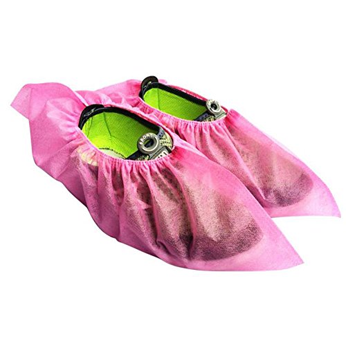50 pezzi/25 paia rosa Tessuto non tessuto usa e getta copriscarpe antiscivolo antipolvere copriscarpe protezione pavimento shoe Covers