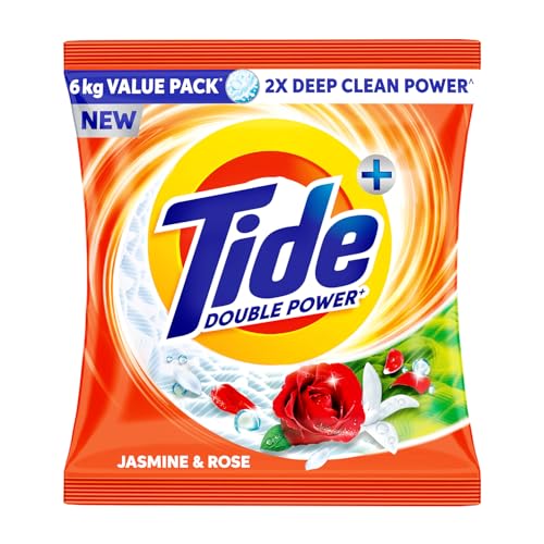 Plus Detergent Washing Powder - 6kg Value Pack | Jasmine & Rose Fragrance | 2X Deep Clean Power | World's No. 1 Detergent Brand