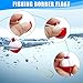 JOGFFDE Fishing Bobbers Floats Bulk Hard ABS Floats Bobber Snap on Push Button Red/White Round Buoy Float Bobbers for Fishing Tackle Accessories Party Decoration