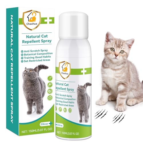 Chaohua Katzenabwehrspray, 150ml Fernhaltespray Katzen für Innen...