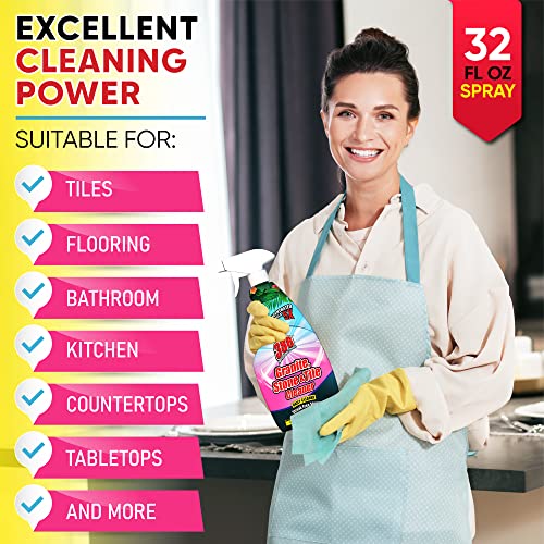 386 Professional Strength Granite Cleaner – Granite Stone And Tile Cleaner For Bathroom, Kitchen Countertop, Flooring – Marble Cleaner For Granite, Stone, Travertine, Quartz – No Residue – 32 Fl Oz Spray #TOP3