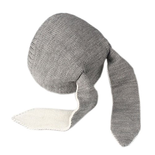 xsby Baby Kids Boy Girl Knitted Crochet Rabbit Ear Beanie Winter Warm Hat Cap4