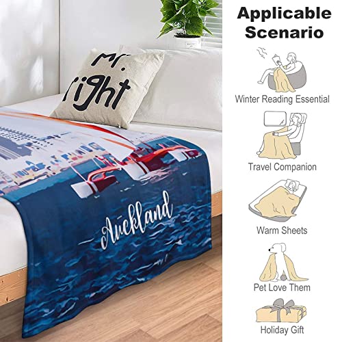 Couverture flanelle légère et pelucheuse Auckland pour un confort thermique optimal sur le lit