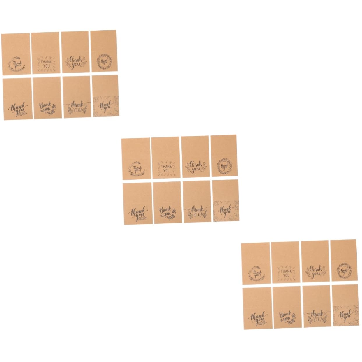 NUOBESTY 48sätze Kraftpapier Dankeskarten Für Kleine Unternehmen Einfache Elegante Grußkarten Zur Kundenbindung Und Für Online-shops Und Dienstleister
