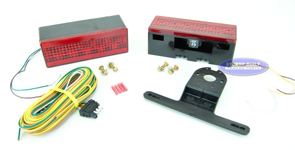 Sturdy Built LED Submersible Boat Trailer Complete Light Kit Low Profile