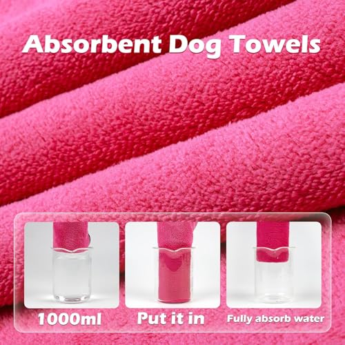 Image of D&C PAWS Ultra Absorbent Microfiber Dog Towels for Drying Dogs & Cats | Quick Dry Pet Bath Blanket, Soft & Fast Drying Grooming Towels for All Breeds (40x60cm -Multicolor B,M-Pack of 1 Pc)