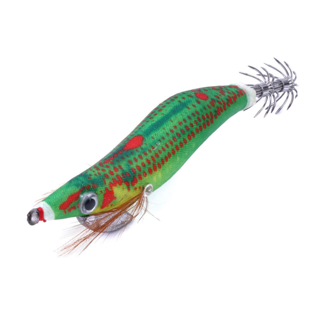 HANABASS 10 Pezzi da Pesca Artificiale Simulazione Gamberetti e Calamari Esca Realistica in Plastica Colorata Ganci in Acciaio Resistenti e Antiruggine per Attrezzatura Pesca Facile da