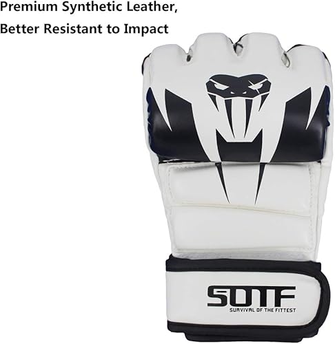 Miniatura 2 de Guantes de boxeo para adultos, guantes de entrenamiento de artes marciales mixtas, guantes de boxeo de lucha y dedos abiertos para mujeres